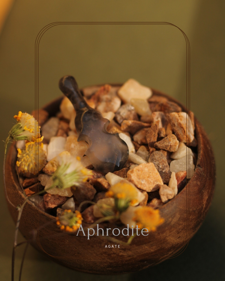 کاروینگ سنگ عقیق خاکستری (طرح ویولن)