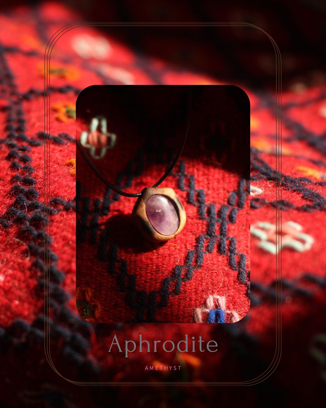 گردنبند سنگ و چوب آمیتیست