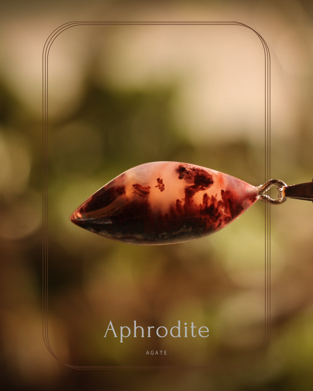 گردنبند سنگ عقیق طبیعی بند چرم لوله ای مشکی